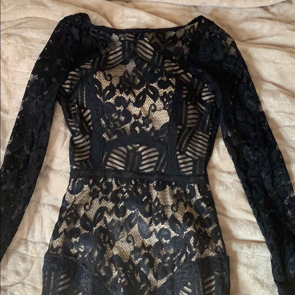 Black Lace Maxi Dress